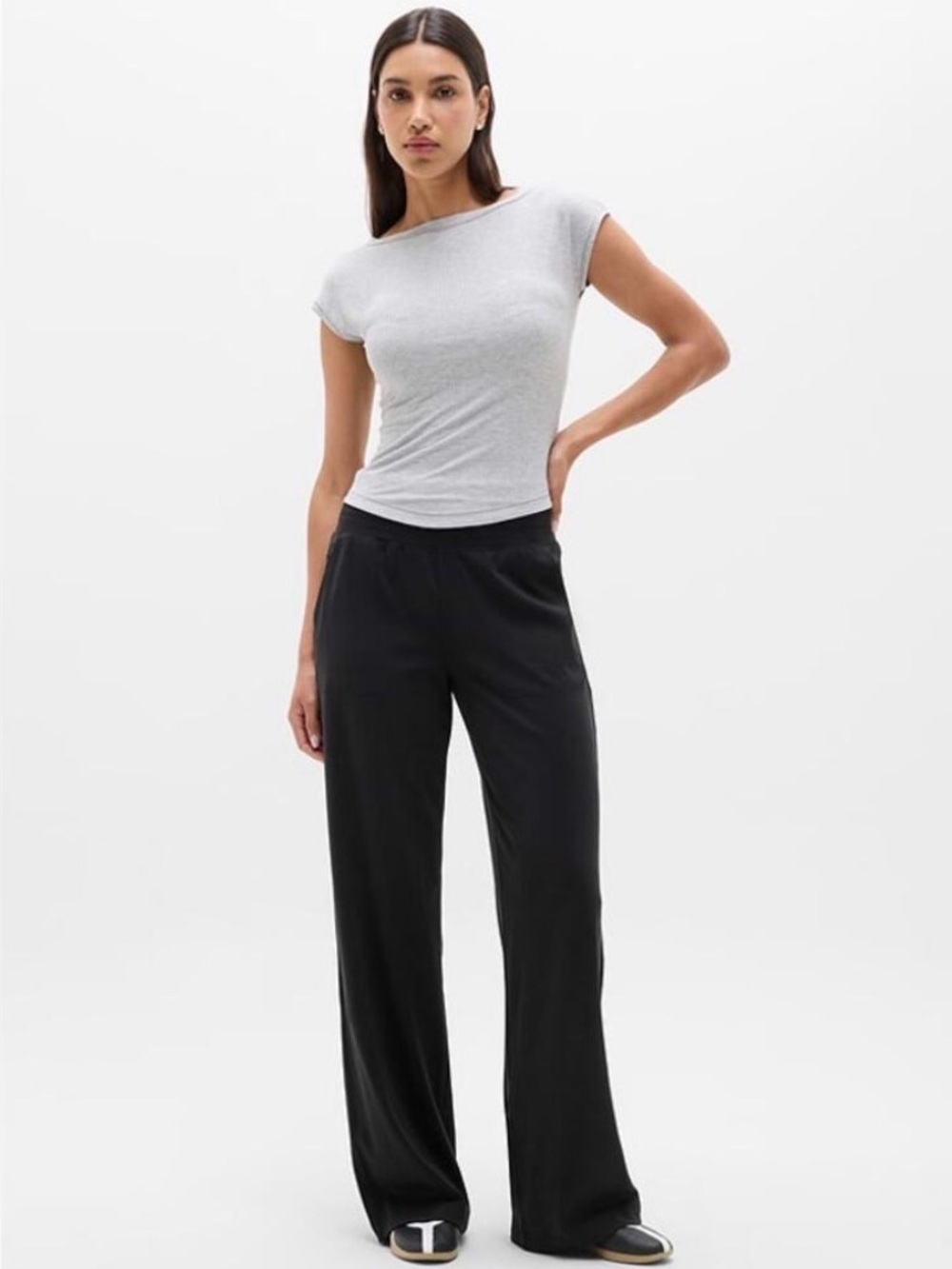 VENICE HIGH RISE WIDE LEG PANT - Black Women's Pants